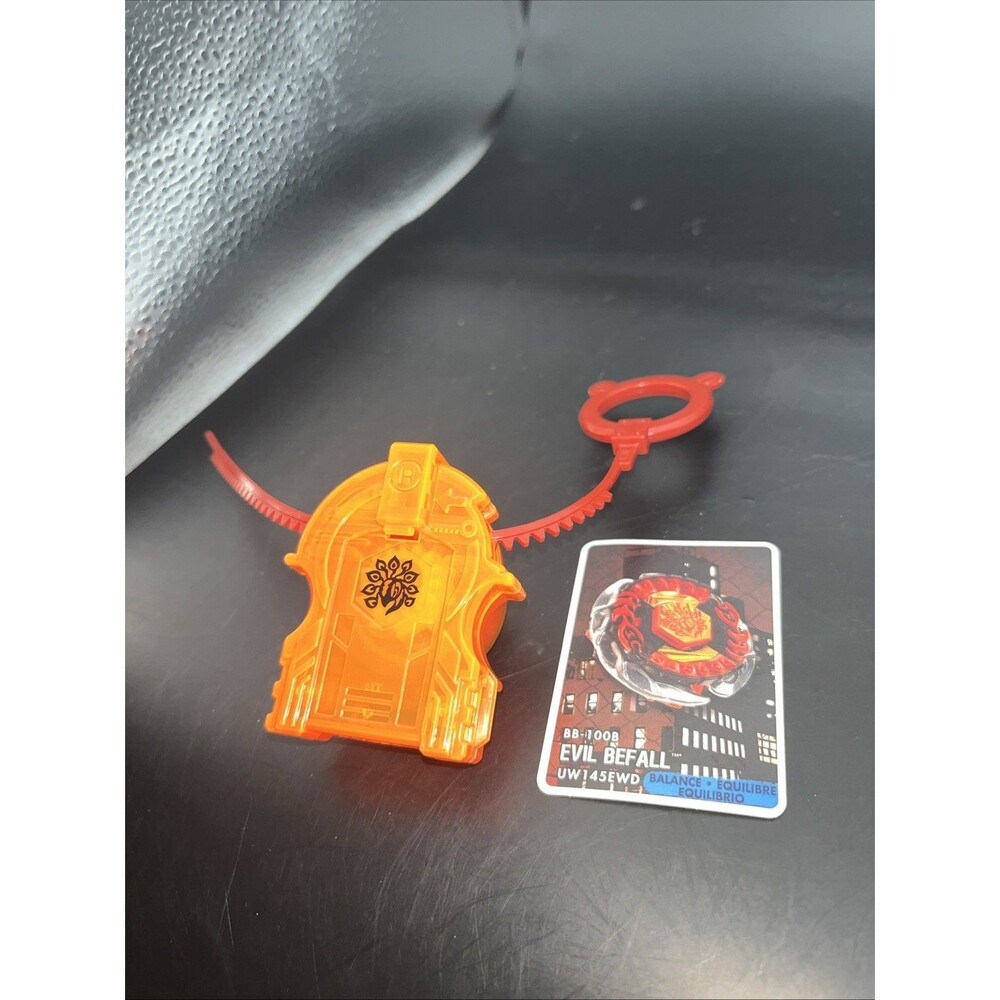 2010 Hasbro Evil Befall Beyblade ORANGE Launcher RIPCORD Metal